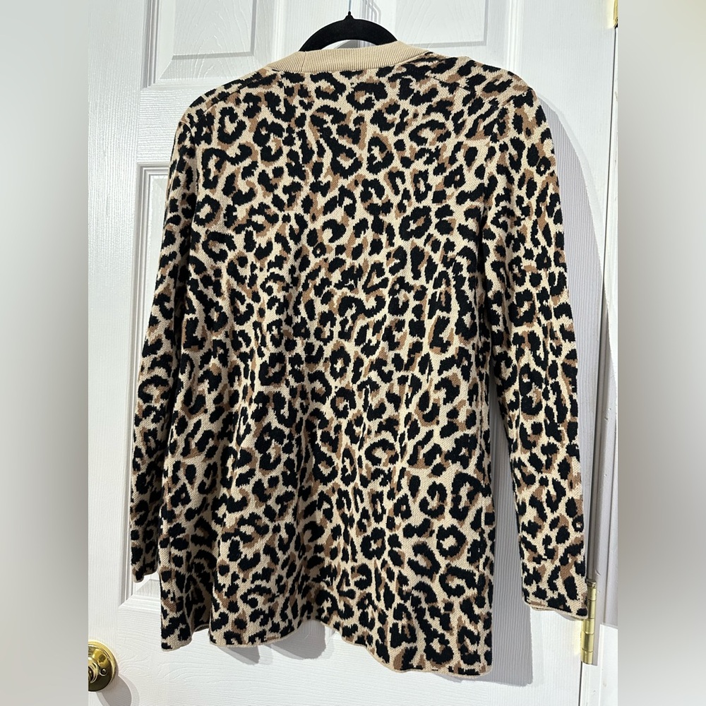 J. Crew Leopard Print Cardigan - Tan and Black (XS) - Picture 14 of 14